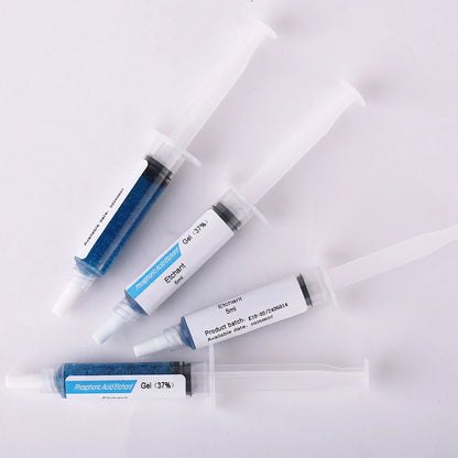 Dentistry Etching Gel 37% – Phosphoric Acid Teeth Cleaning Adhesive Resin for Braces Bonding with 5 Tips