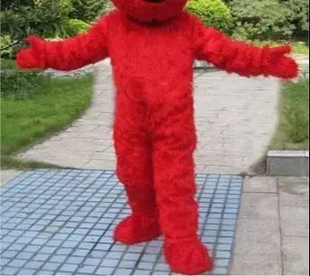 Elmo Mascot Costume - Long Fur Halloween Carnival & Party Cosplay Outfit