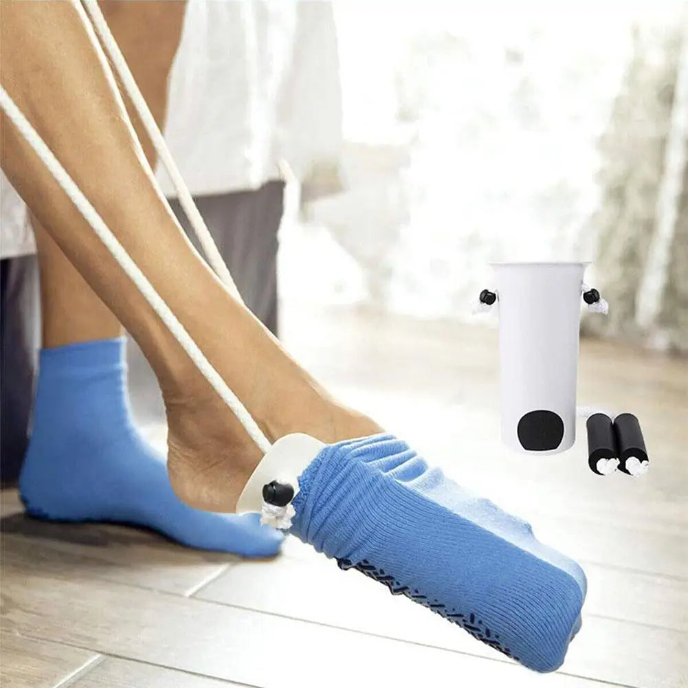 Sock Aid Kit with Shoe Horn – Easy Sock Helper Tool for Elderly, Pregnancy & Injury Support (No Bending Needed)