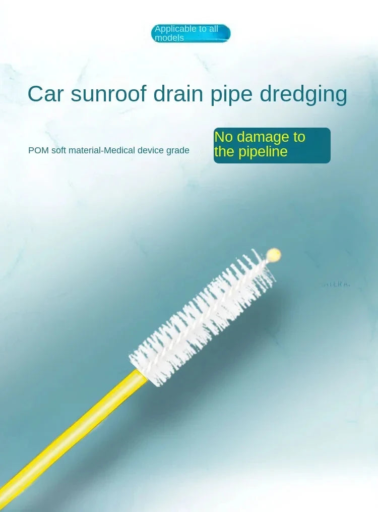 3m/5m Car Drain Cleaning Brush – Sunroof & Drain Hole Auto Pipe Cleaner Tool