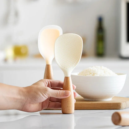 Silicone Non-Stick Cooking Spoon - Heat Resistant, Anti-Scald, and Durable Kitchen Gadget for Pots and Rice - 1 Piece