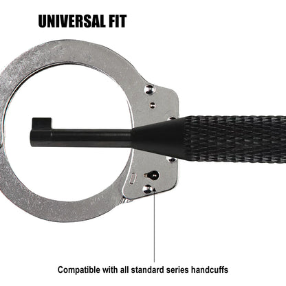 AK-01B Rotating Handcuff Key — High Carbon Steel & Aluminum Alloy with Key Ring, Universal Police Handcuff Key