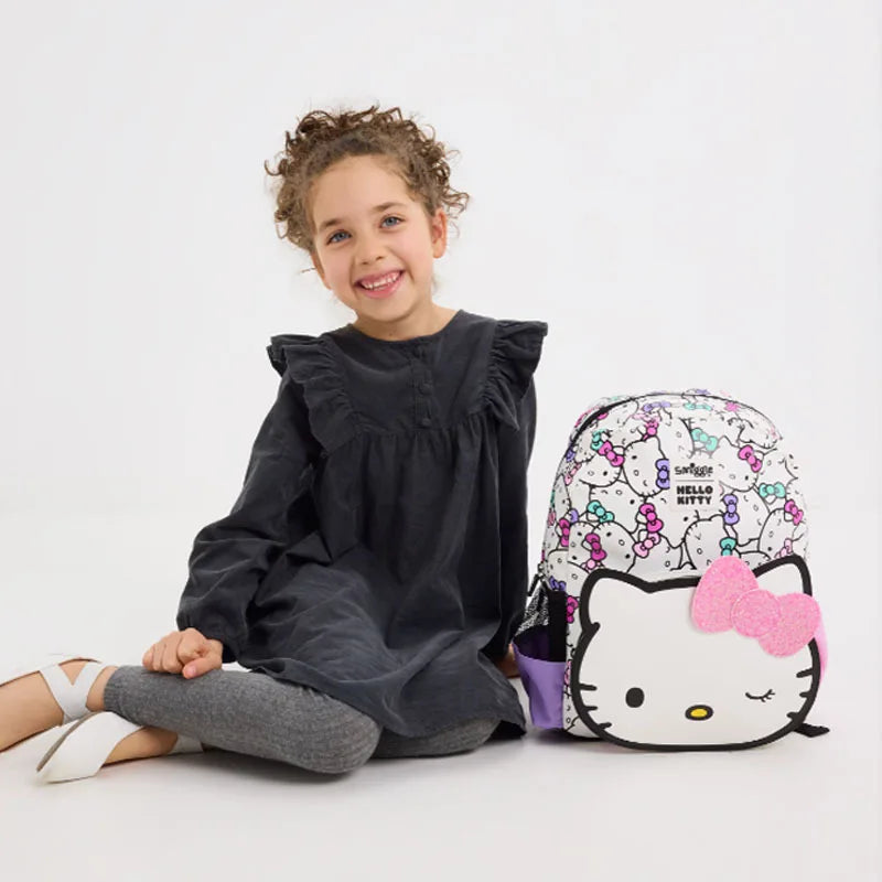 Sanrio Hello Kitty Elementary School Backpack — Ultra-Lightweight Kids Backpack with Pen Box and Lunch Bag, Reduce Burden, Perfect Gift for Girls
