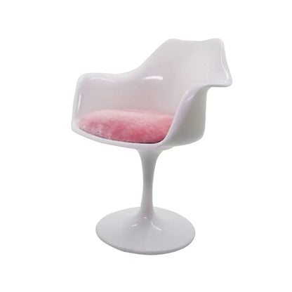 1/6 Scale Doll Round Legged Chair – Miniature Rotating Leisure Chair for Dollhouse & Photo Props