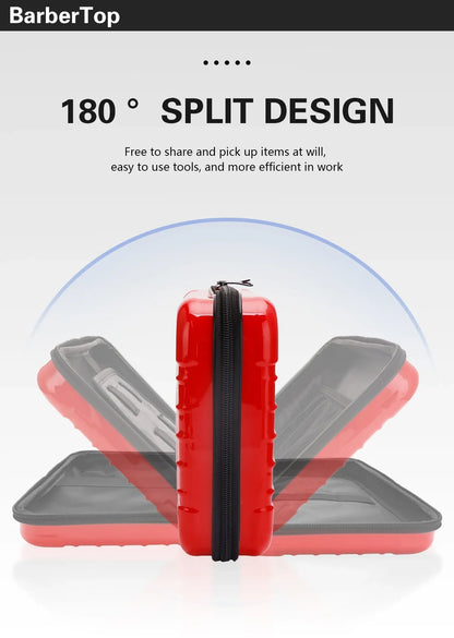 Portable Hair Scissors Case – Waterproof, Shockproof Barber & Beauty Tool Box for Trimmers, Styling & Makeup