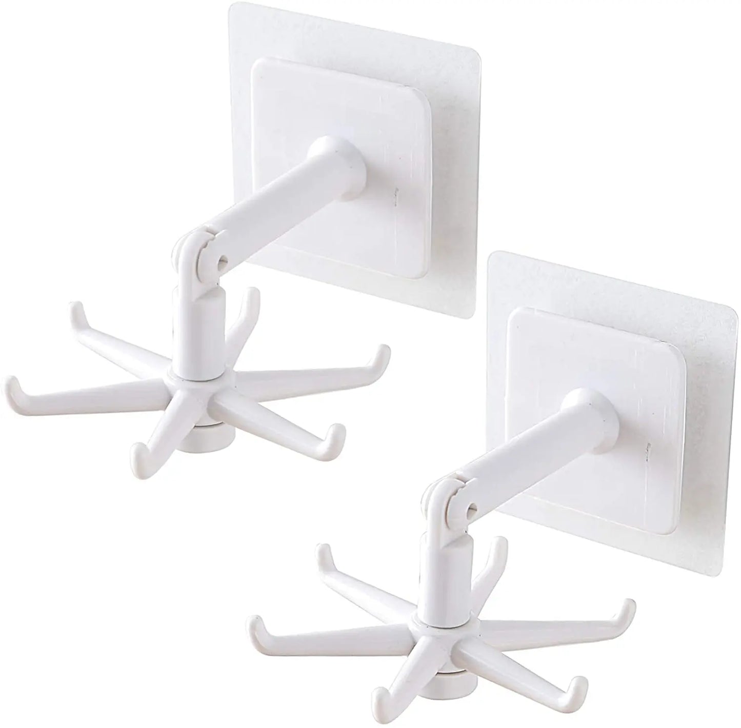 1/2PCS 360° Swivel Kitchen & Bathroom Hooks — Multifunctional Wall/Door Rack for Spoon & Storage Accessories