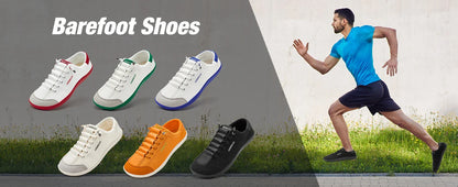 HOBIBEAR Zero Drop Barefoot Shoes – Wide Toe Minimalist Canvas Sneakers for Men & Women
