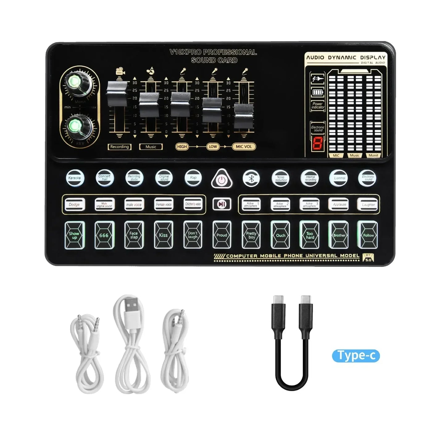 V10XPRO Computer & Mobile Live Stream Microphone Kit – Audio Studio Vocal Recording Equipment
