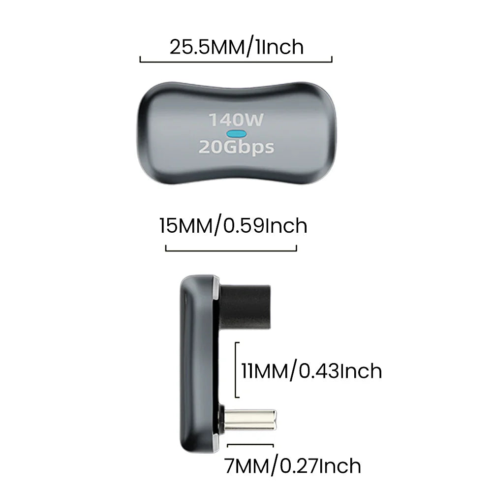 Steam Deck Type-C Adapter – USB-C Male to Type-C & USB Female Converter for Handheld Game Console