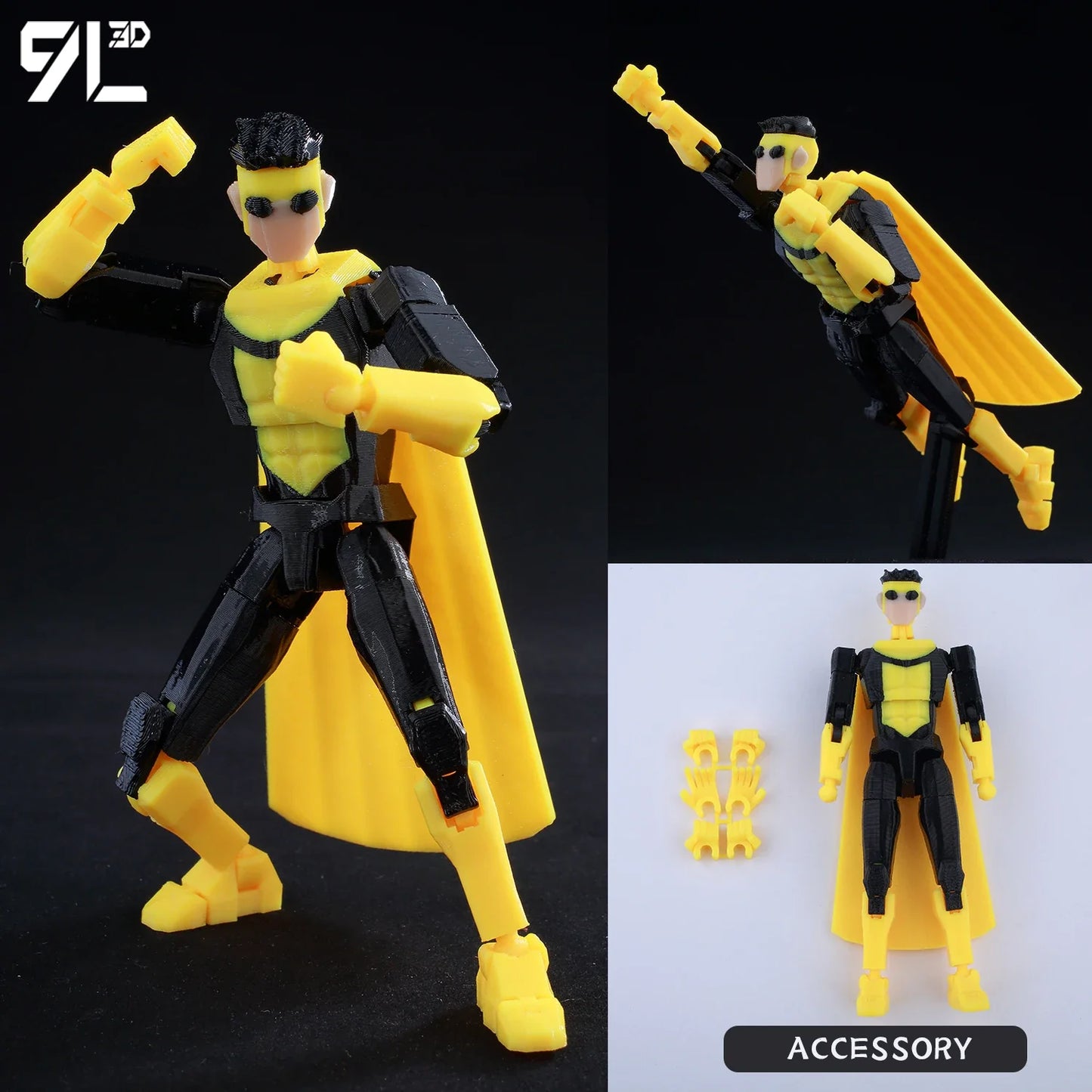 9L3D Lucky13 T13 Action Figures — 3D Printed Deadpool, Wolverine, Batman, Spider-Man & Venom Anime Model Toys, Collectible Gift