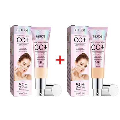 CC Foundation Cream – Natural Moisturizing, Waterproof, Brightening Concealer with Oil-Control & Long-Lasting Coverage