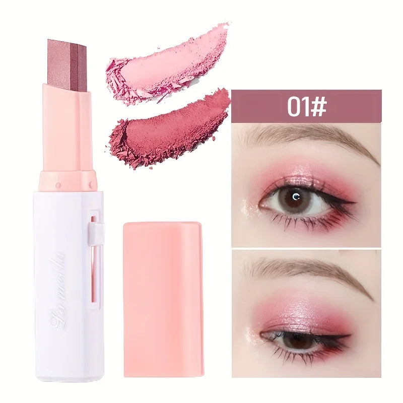 2-in-1 Pearly Highlighter & Eyeshadow Stick – Waterproof Long-Lasting Glitter Eyeliner & Eye Makeup Pen