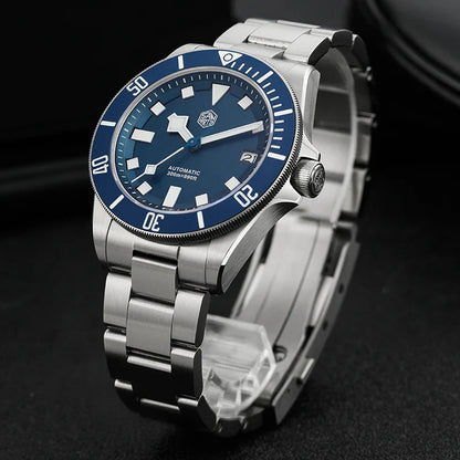 San Martin SN0121T Titanium Diving Watch – NH35 Automatic, Grade 2 Titanium, 120-Click Bezel, 300M Waterproof Wristwatch