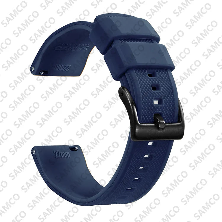 Premium Silicone Watch Band – Quick Release Rubber Strap, 18mm 20mm 22mm Replacement Watchband