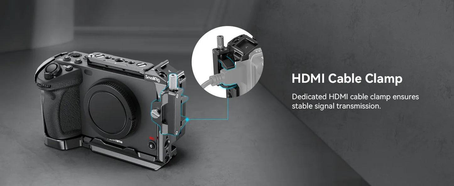 SmallRig Camera Cage for Sony FX30/FX3 – Rig Kit with Cable Clamp, Cold Shoe & NATO Rail Accessories (Model 4183)