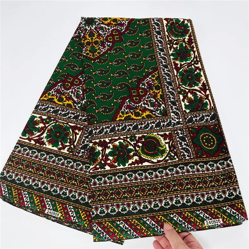 6 Yards African Real Wax Ankara Fabric - 100% Cotton Party Dress Print