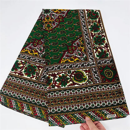 6 Yards African Real Wax Ankara Fabric - 100% Cotton Party Dress Print