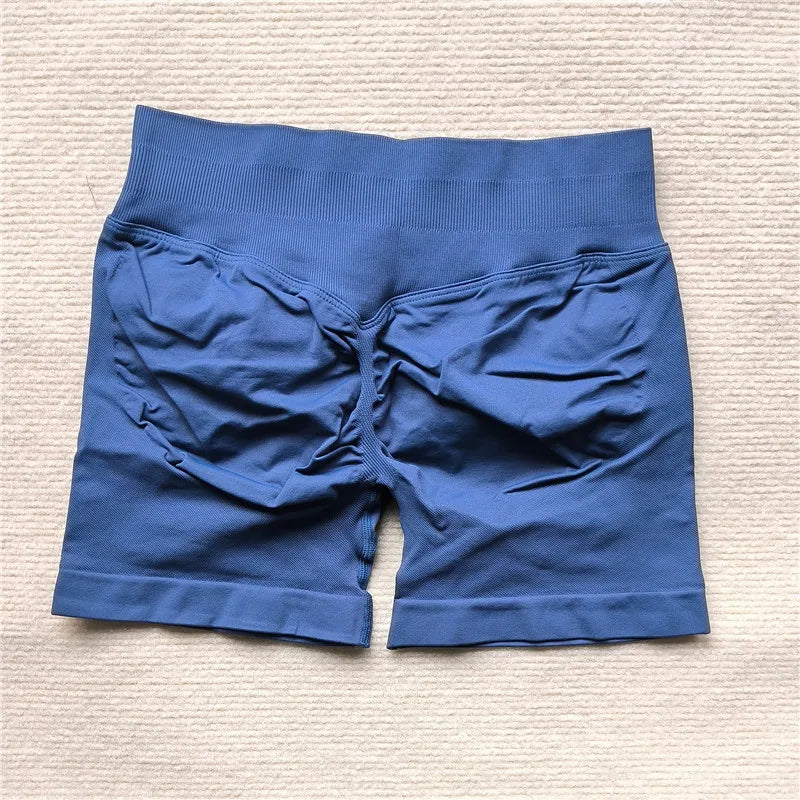 Women’s Gym Impact Running Shorts — Seamless Scrunch Butt Biker & Yoga Athletic Leggings
