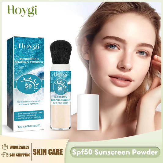 SPF50 Sunscreen Loose Powder – Full Coverage, Waterproof, Oil-Control Matte Setting Powder with Pore Blurring Sunblock