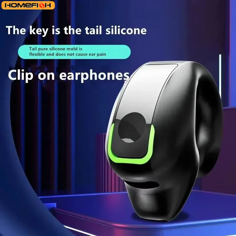 Bluetooth Clip-On Mono Earbud – Mini Wireless TWS In-Ear Bone Conduction Business Earphone (GD28)