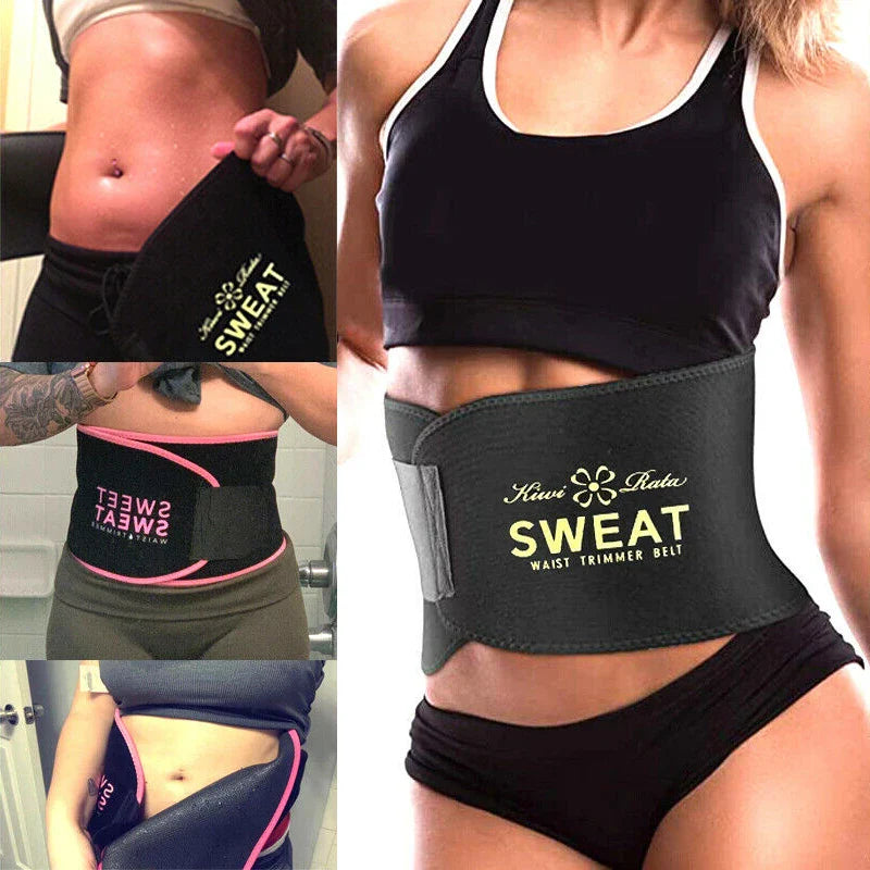 Men’s Waist Trimmer Belt — Neoprene Tummy Control Body Shaper with Sweat Wrap & Lumbar Support