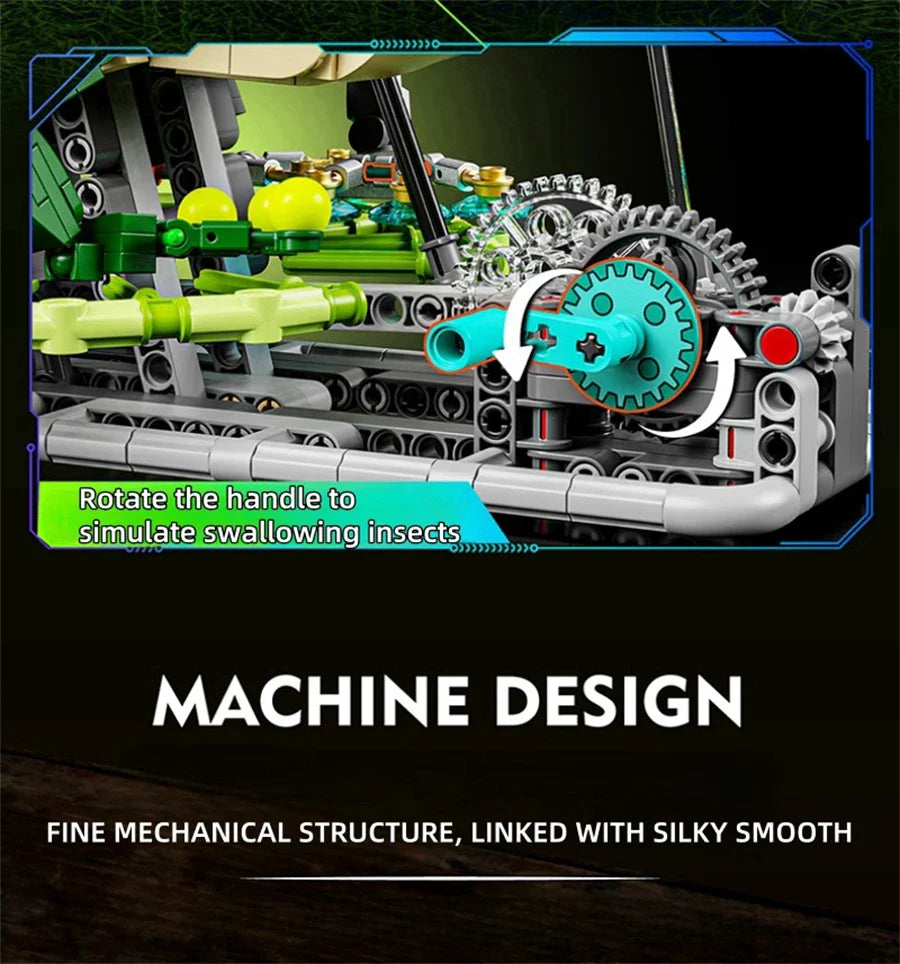 Mechanical Shark & Sea Life Building Blocks Set – Crocodile, Parrot, Mantis, Frog, Manta Ray Toy for Kids