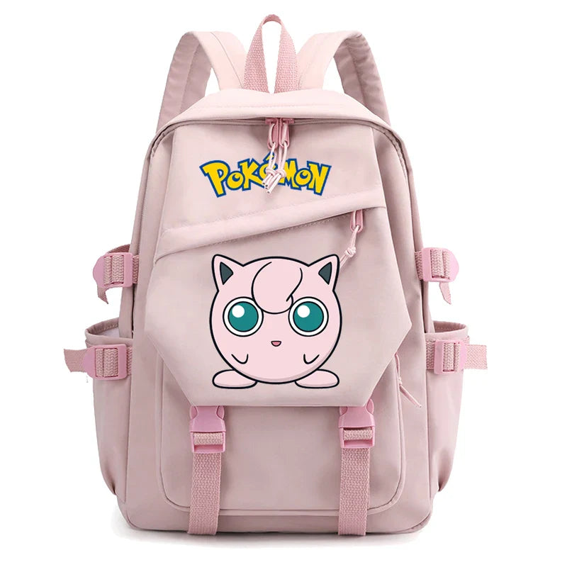 Pokemon Waterproof Women’s Backpack – Pikachu, Gengar, Snorlax Schoolbag for Girls & Students
