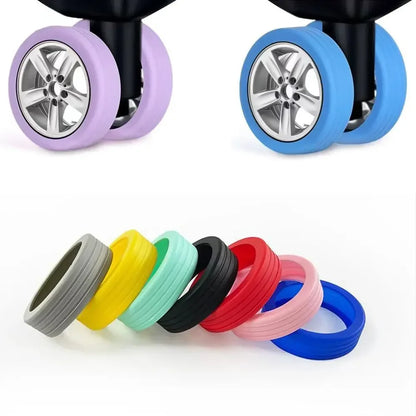Silicone Luggage Wheel Protectors Set 4/8/16PCS – Quiet Travel Suitcase Wheel Covers