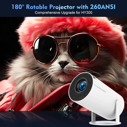 Magcubic HY300 PRO Projector - 4K Android 11, Dual Wifi6, 260ANSI, BT5.0, 1080P Home Cinema & Outdoor Projector