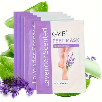 GZE Foot Peel Mask – Exfoliating Dead Skin & Callus Remover for Dry, Cracked Heels, Deep Moisturizing Feet Care Treatment