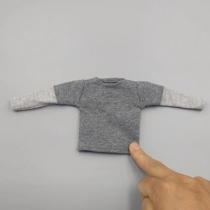 1/6 Scale Black T-Shirt for 12" (30cm) Action Figures — Male & Female DIY Model Accessories