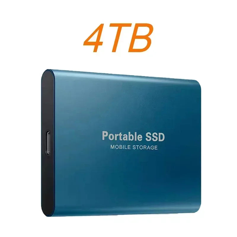 Portable SSD 1TB–4TB High-Speed External Drive – USB 3.1 Type-C Solid State Hard Disk for Laptop, PC & Mac
