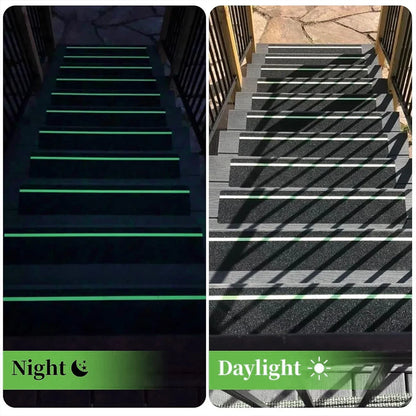 Glow in the Dark Anti-Slip Grip Tape Green Non-Skid Abrasive Adhesive Traction Tape for Stair Safety Treads & Steps