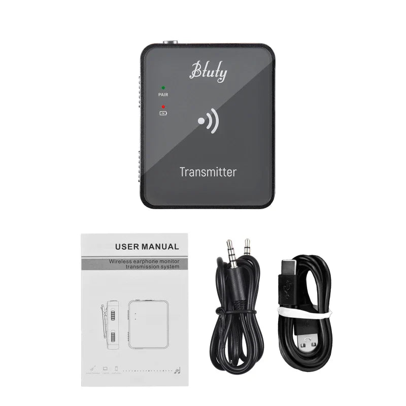 Btuty 2.4GHz Wireless Earphone Monitor System – Rechargeable Transmitter & Receiver with Lossless Digital Transmission