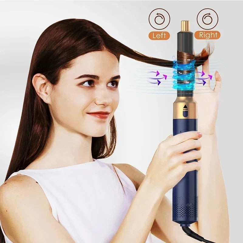 5-in-1 Hair Dryer Comb Set – Professional Hot Air Styler for Curling, Straightening & Volumizing Hair at Home