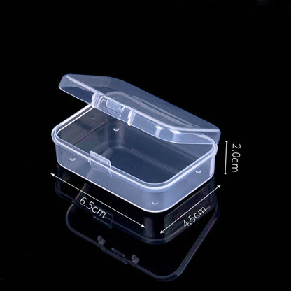 Mini Rectangular Plastic Storage Box – Translucent, Dustproof Jewelry & Small Item Container