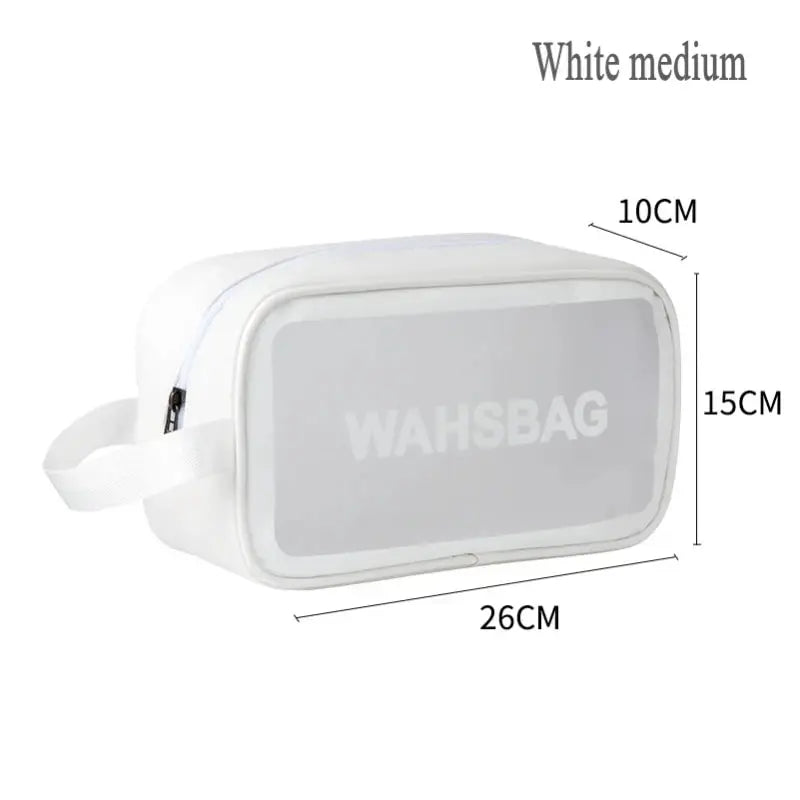 Waterproof PVC Travel Toiletry Bag – Transparent Zipper Makeup Organizer Case for Women