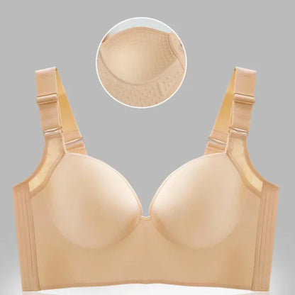 Wireless Push-Up Bra for Women – Full Coverage Adjustable Plus Size Comfortable Lingerie 38–50 C/D/E Cups