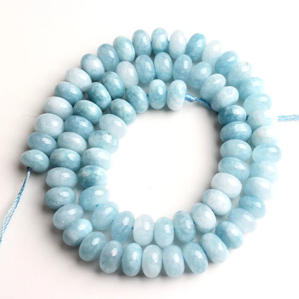 Natural Stone Rondelle Beads - 5x8mm Tourmaline, Citrine & Quartz Loose Beads for DIY Bracelets