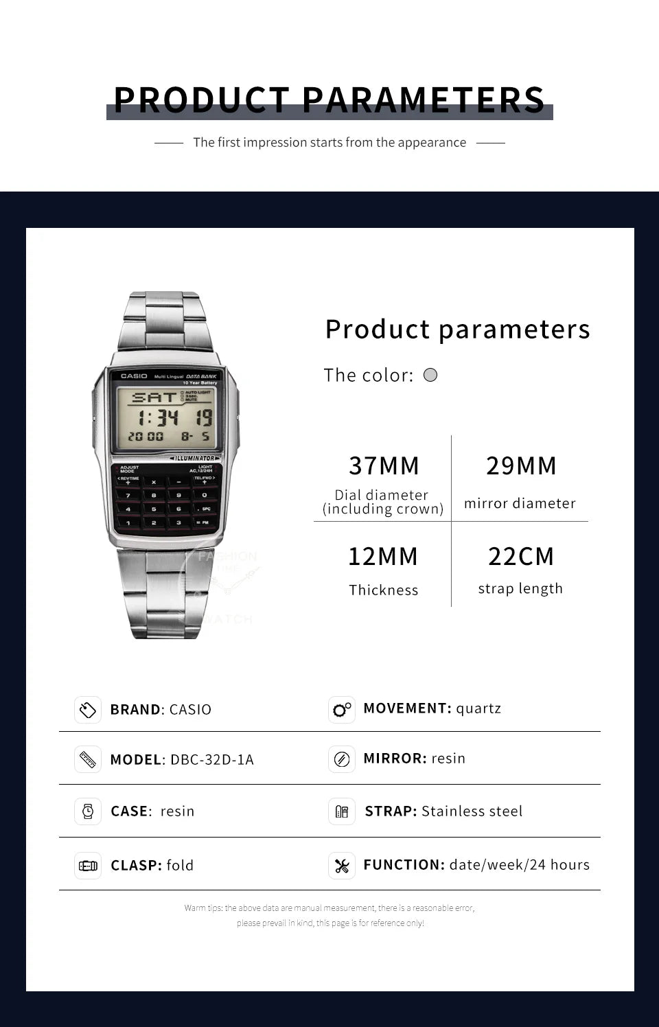 Casio Men’s Luxury Digital Watch – Military LED Sport Quartz, 50M Waterproof Retro Computer Style