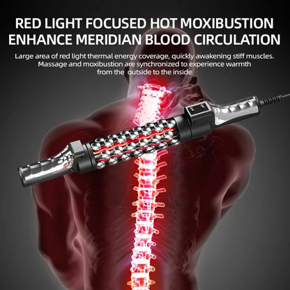 36W Red Light Heated Massage Roll Massager - 360° Rotating Inner Ball for Full Body & Anti-Cellulite