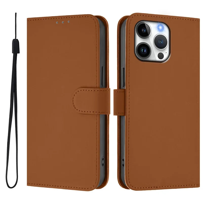 iPhone 16 Series Wallet Leather Flip Case – Protective Cover for 16, 16 Pro, 16 Pro Max & 16 Plus