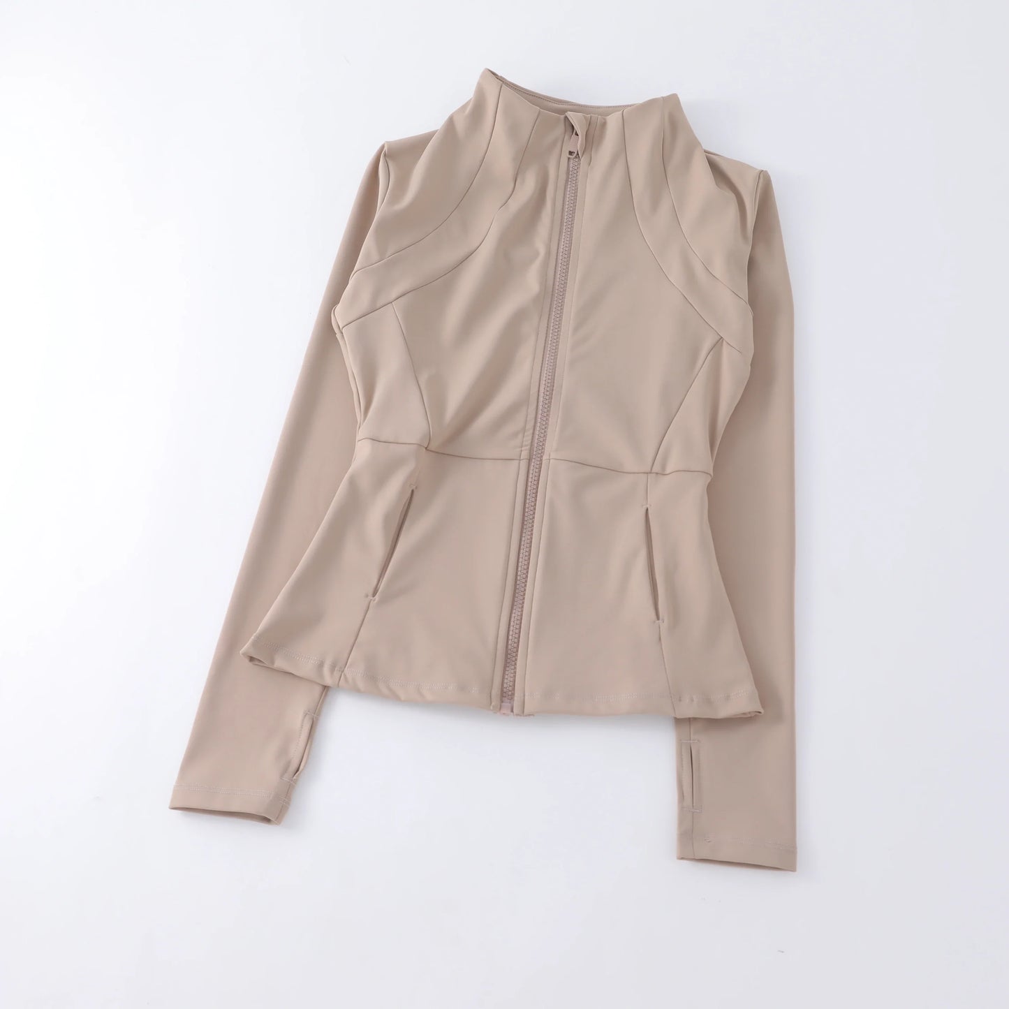 New Yoga Wear Ladies Coat – High Elastic Loose Fitness Top, Long Sleeve Stand-Up Collar for Exercise