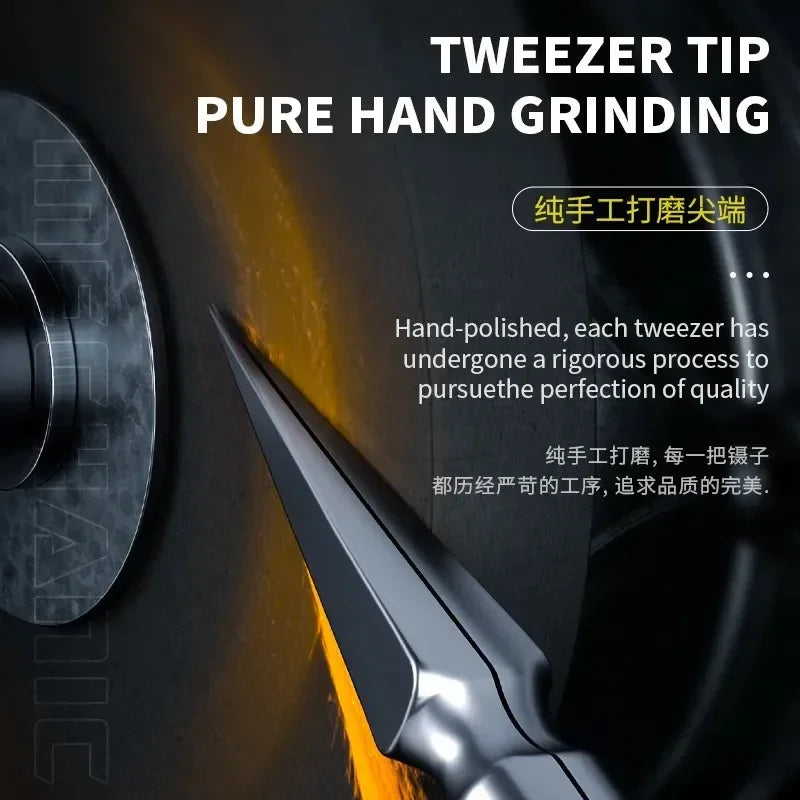 MECHANIC KA-11 Stainless Steel Tweezers - Anti-Corrosion, High Hardness for Chip Tin Planting and Jump Wire Clamping Repair Tools