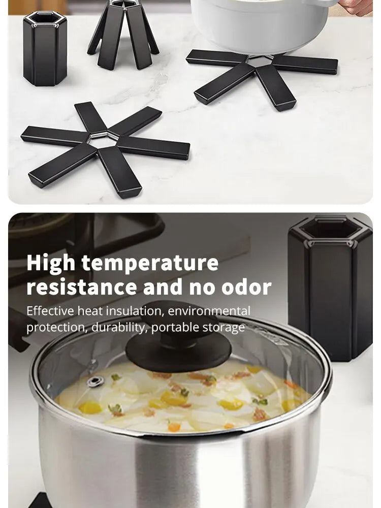 Heat-Resistant Pot Mat & Dish Placemat – Folding Coaster for Pans and Kitchen Use