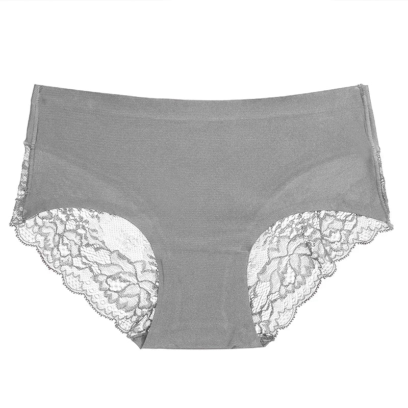 TrowBridge 3PCS Women’s Lace Panties Set — Sexy Silk Satin Underwear, Soft Cozy Big-Size Lingerie Briefs