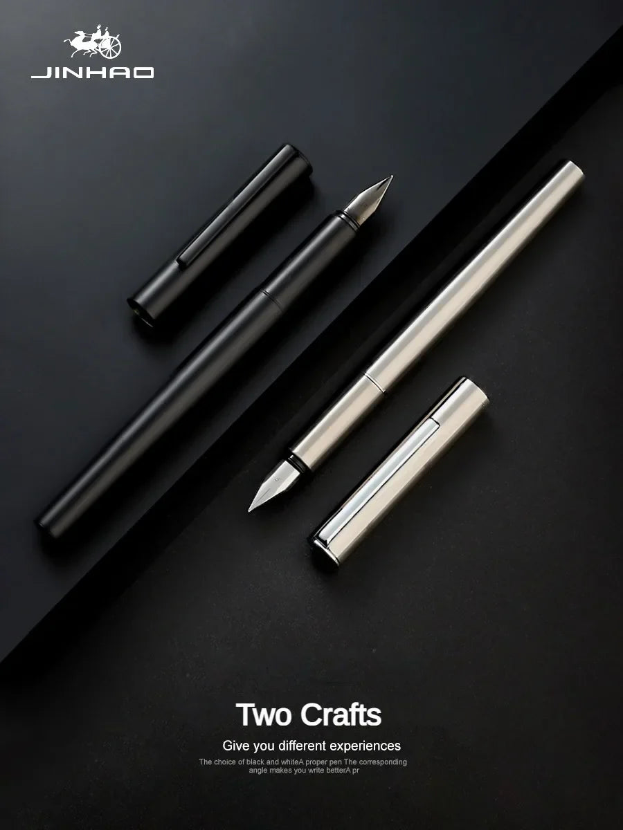 Jinhao 35 Fountain Pen — All-Steel Luxury EF/F Nib for Calligraphy, Writing, Office & School Supplies