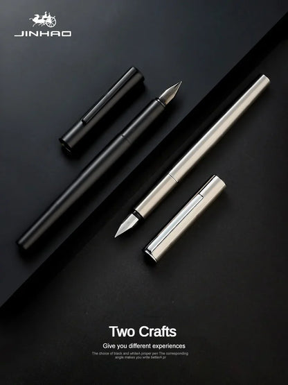 Jinhao 35 Fountain Pen — All-Steel Luxury EF/F Nib for Calligraphy, Writing, Office & School Supplies