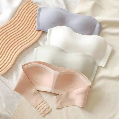 Women's Sexy Seamless Tube Top Bra — Invisible Strapless, Non-Slip Push-Up Wireless Bralette Lingerie