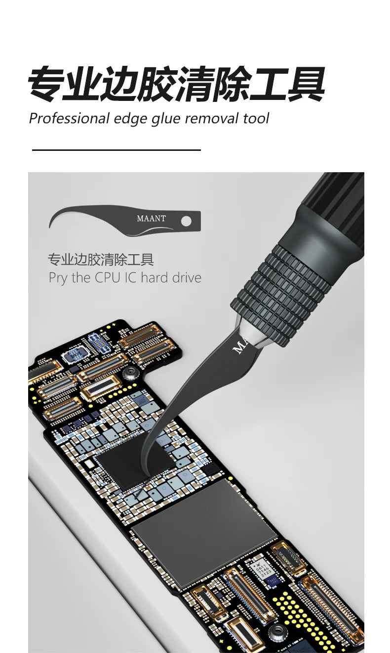 MaAnt MT-102 Hand Polished PCB Knife – Multifunctional Pry Tool for Motherboard Chip Glue Cleaning & Scraping